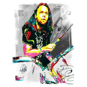 Lars Ulrich Metallica Drums Heavy Metal Rock Music Poster Print Wall Art 18x24